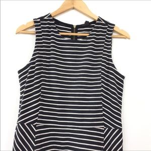 J Crew striped sleeveless cotton Fit n Flare dress